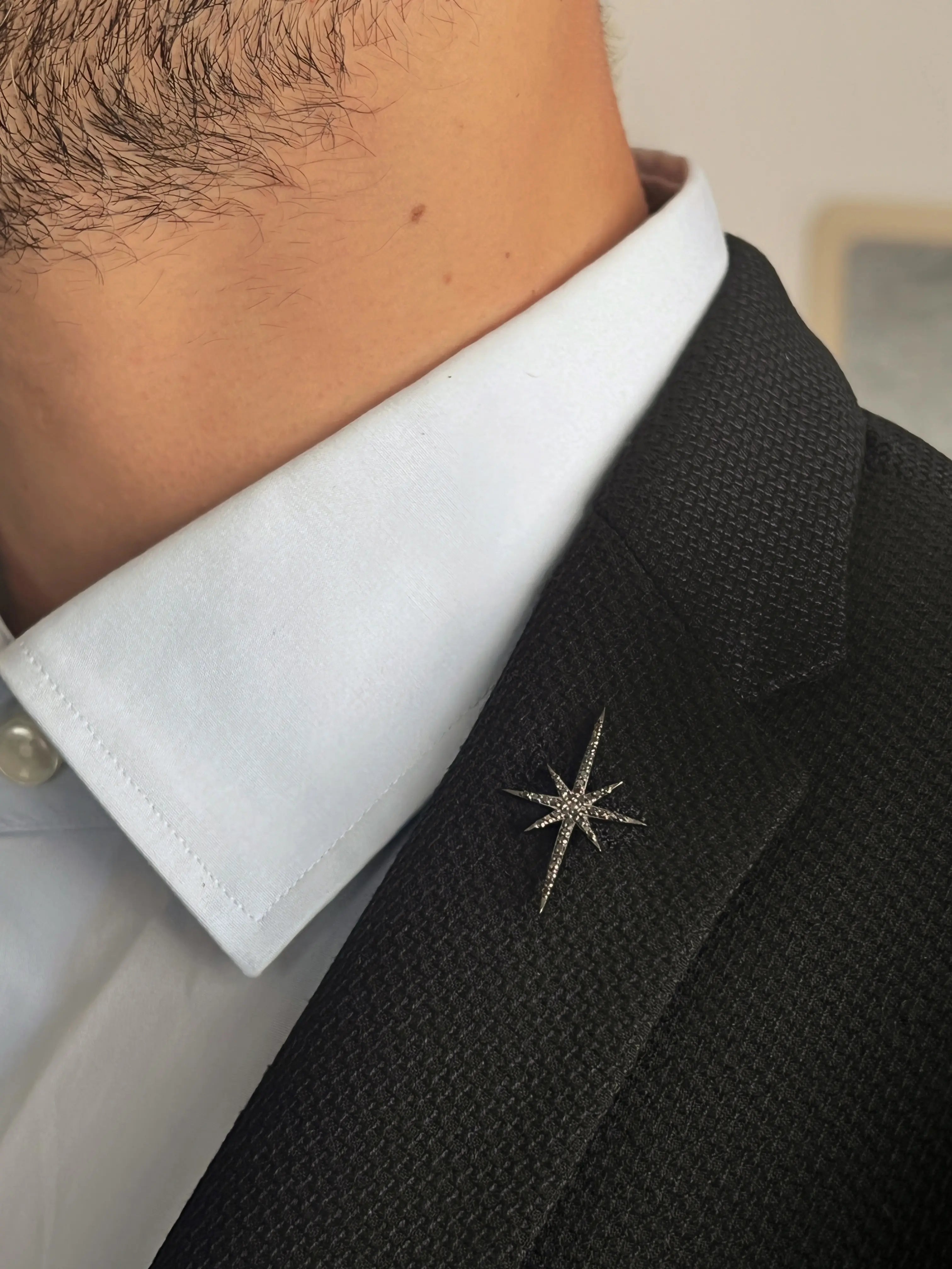 Black Diamond Starburst Pin