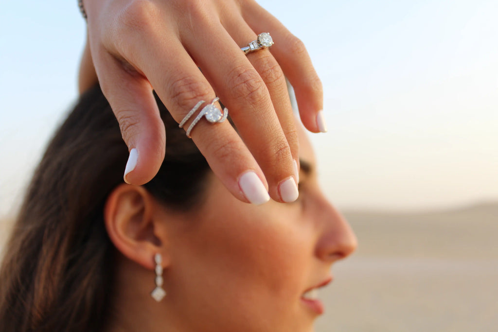 White Twist Illusion Ring