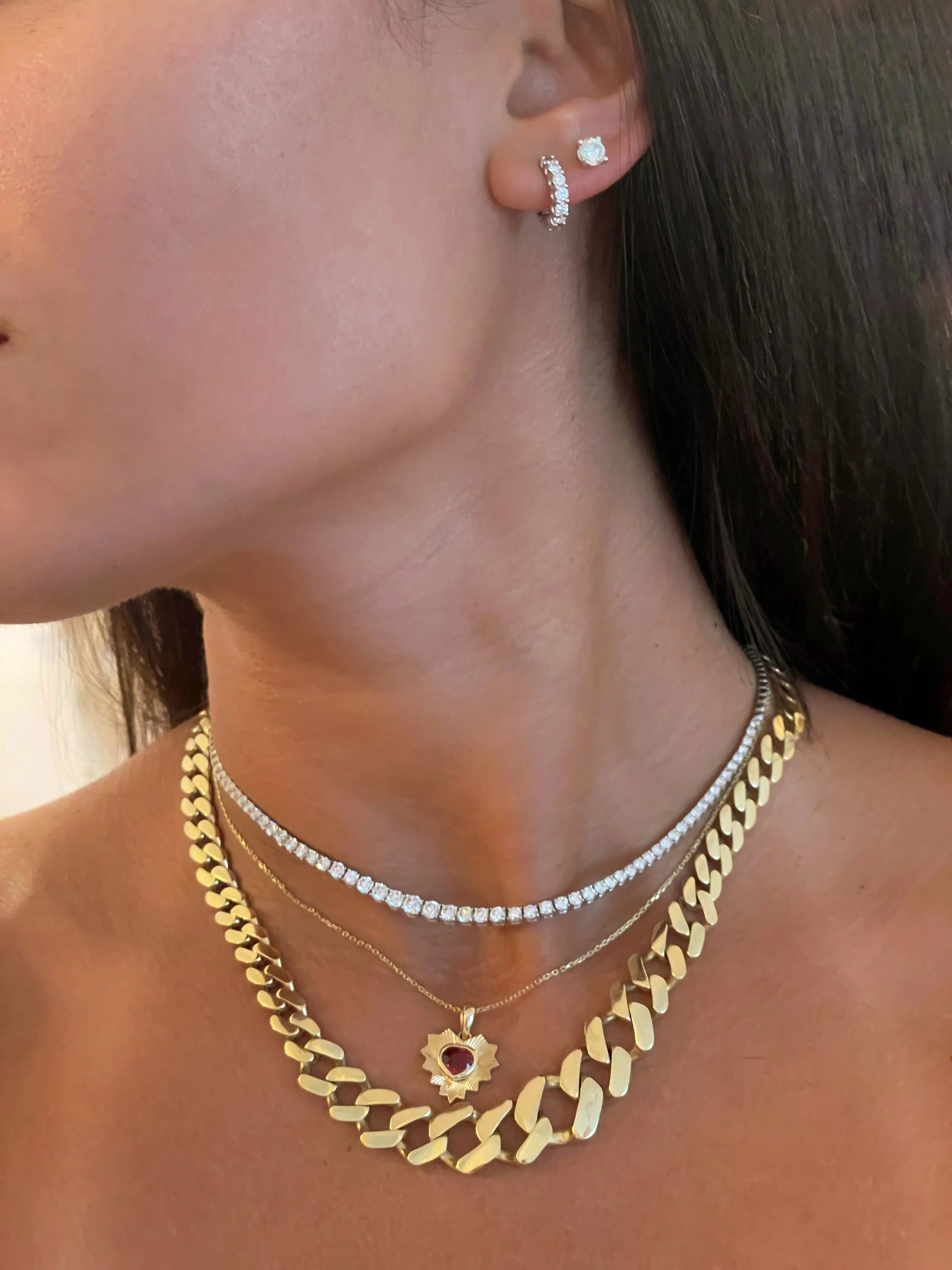 Garnet Heart Pendant