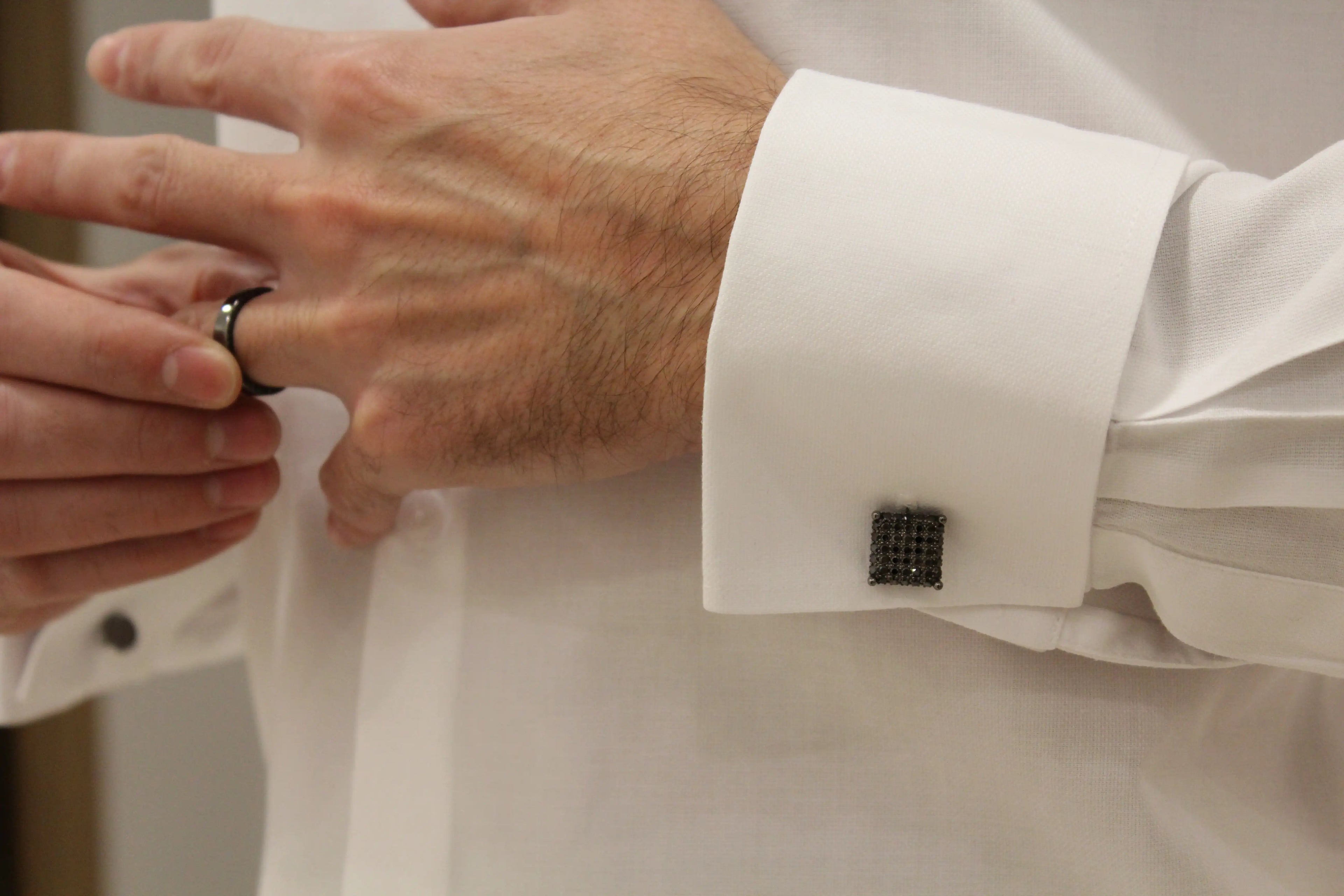 Black on Black Square Cufflinks