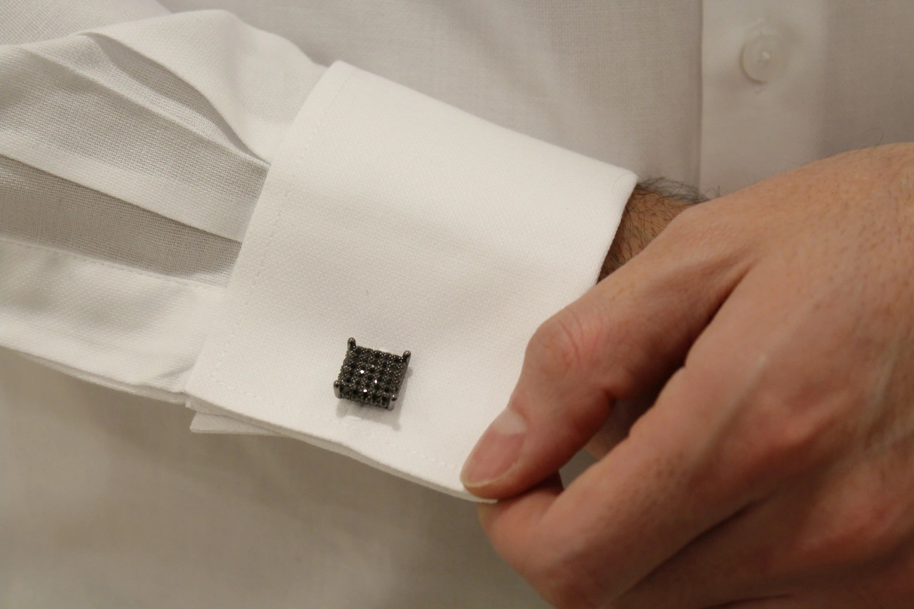 Black on Black Square Cufflinks