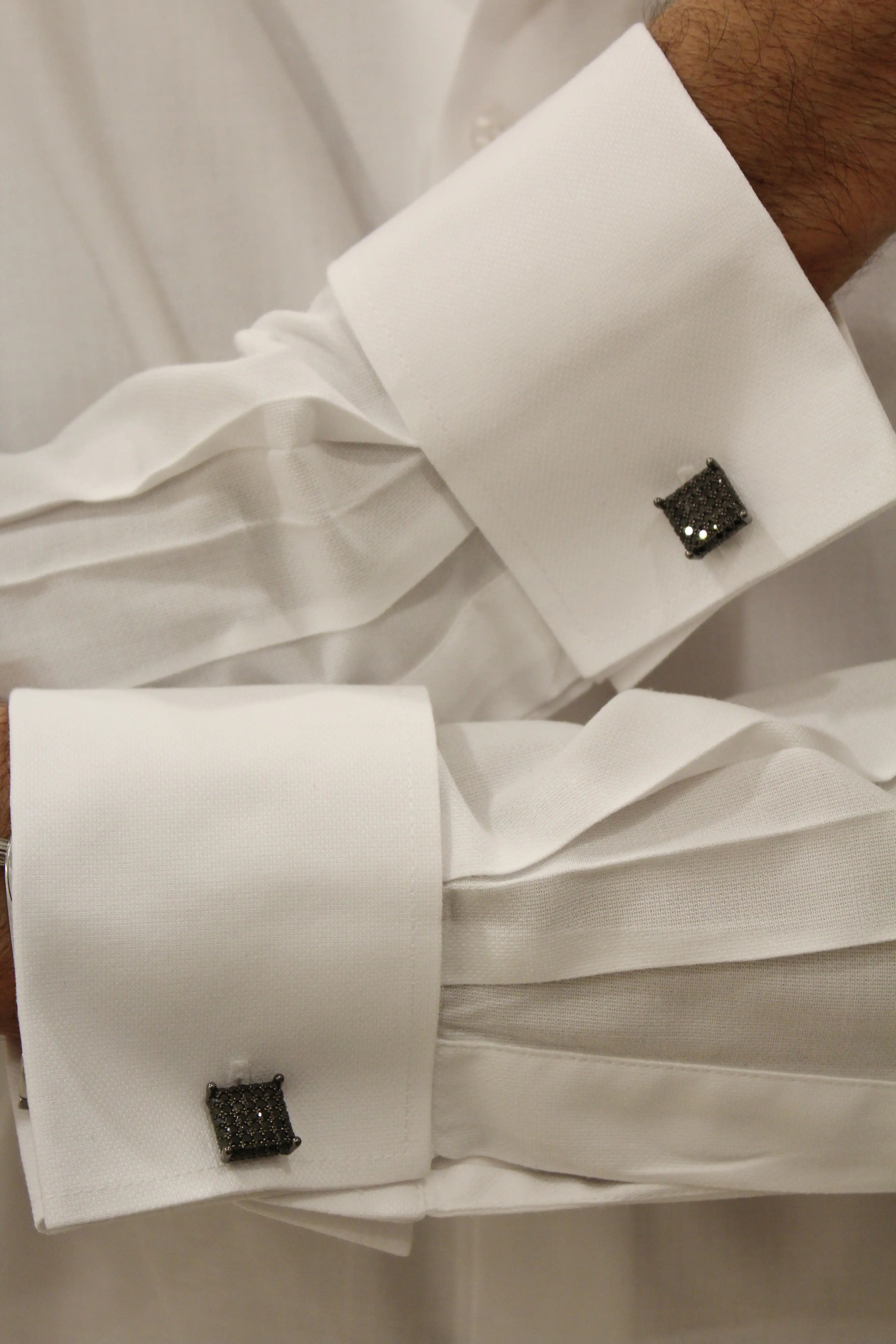 Black on Black Square Cufflinks