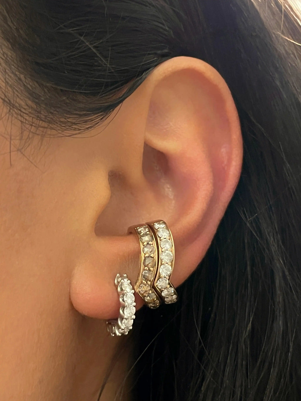 Brown Diamond Ring Cuff