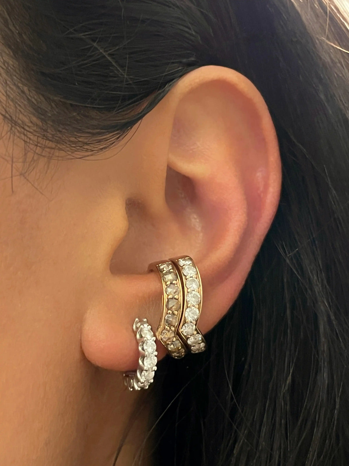 Brown Diamond Ring Cuff
