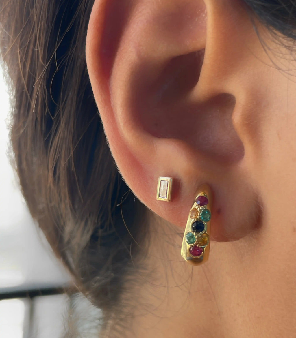 Tourmaline Half Hoop