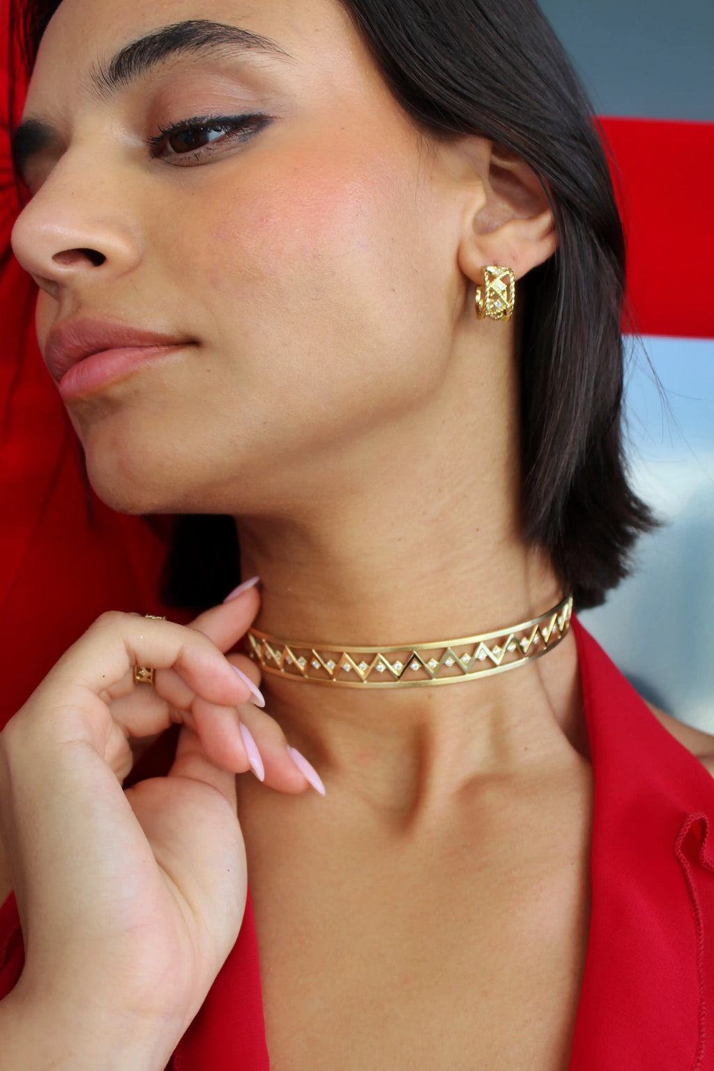Bogolanfini Diamond Choker