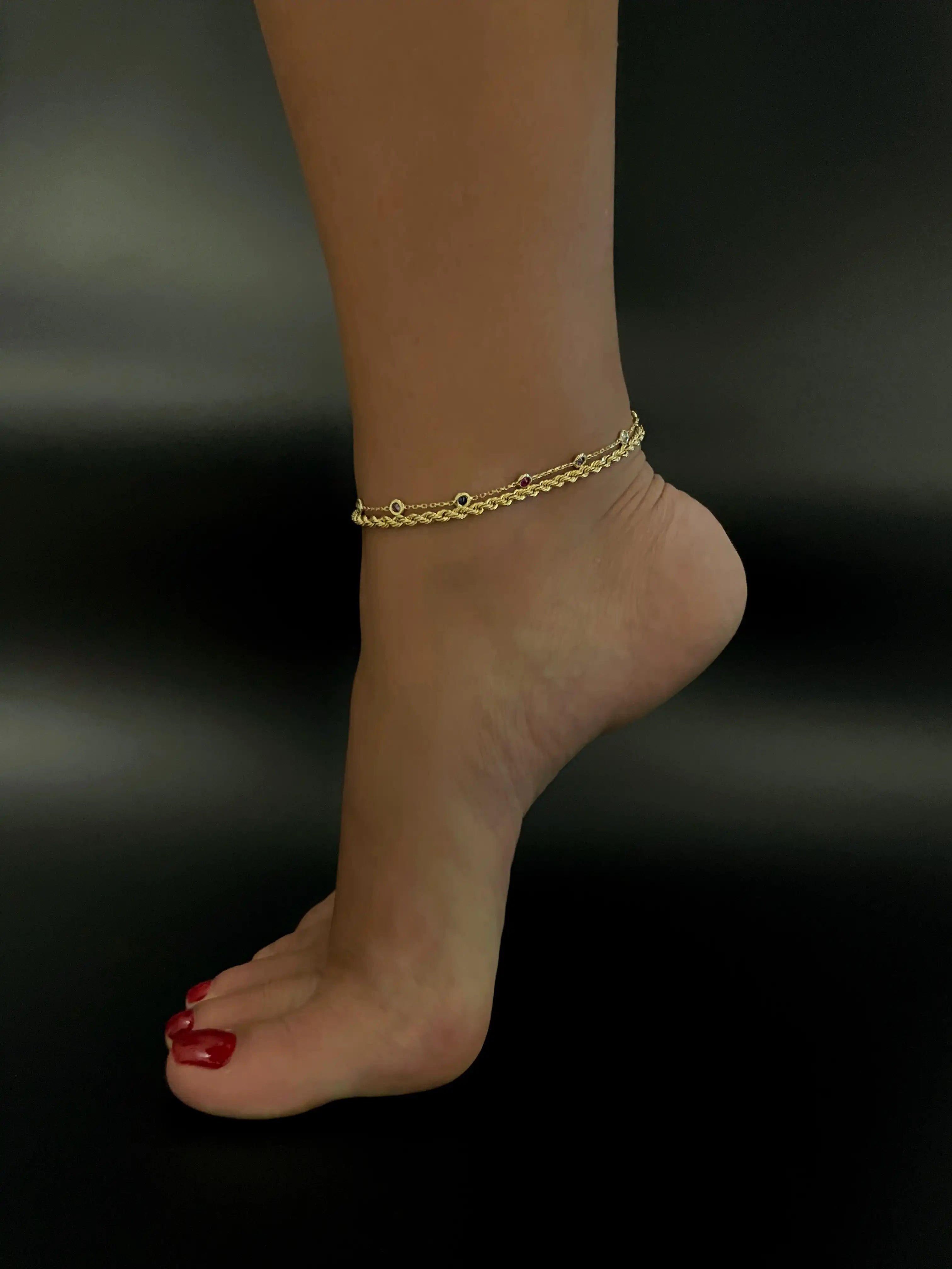 Twisted Gold Anklet