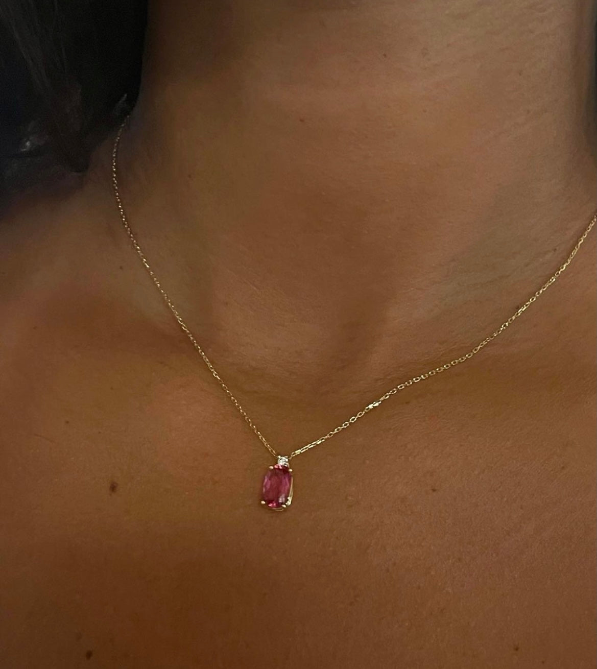 Fuchsia Tourmaline Pendant