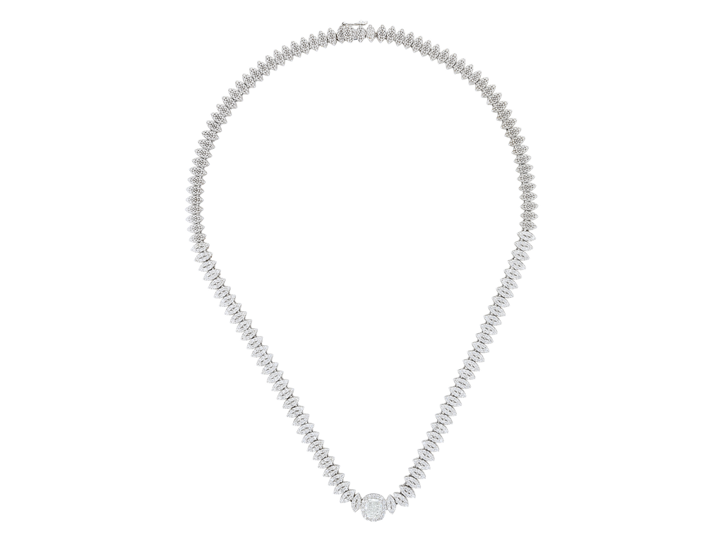 Cushion Marquise Illusion Necklace