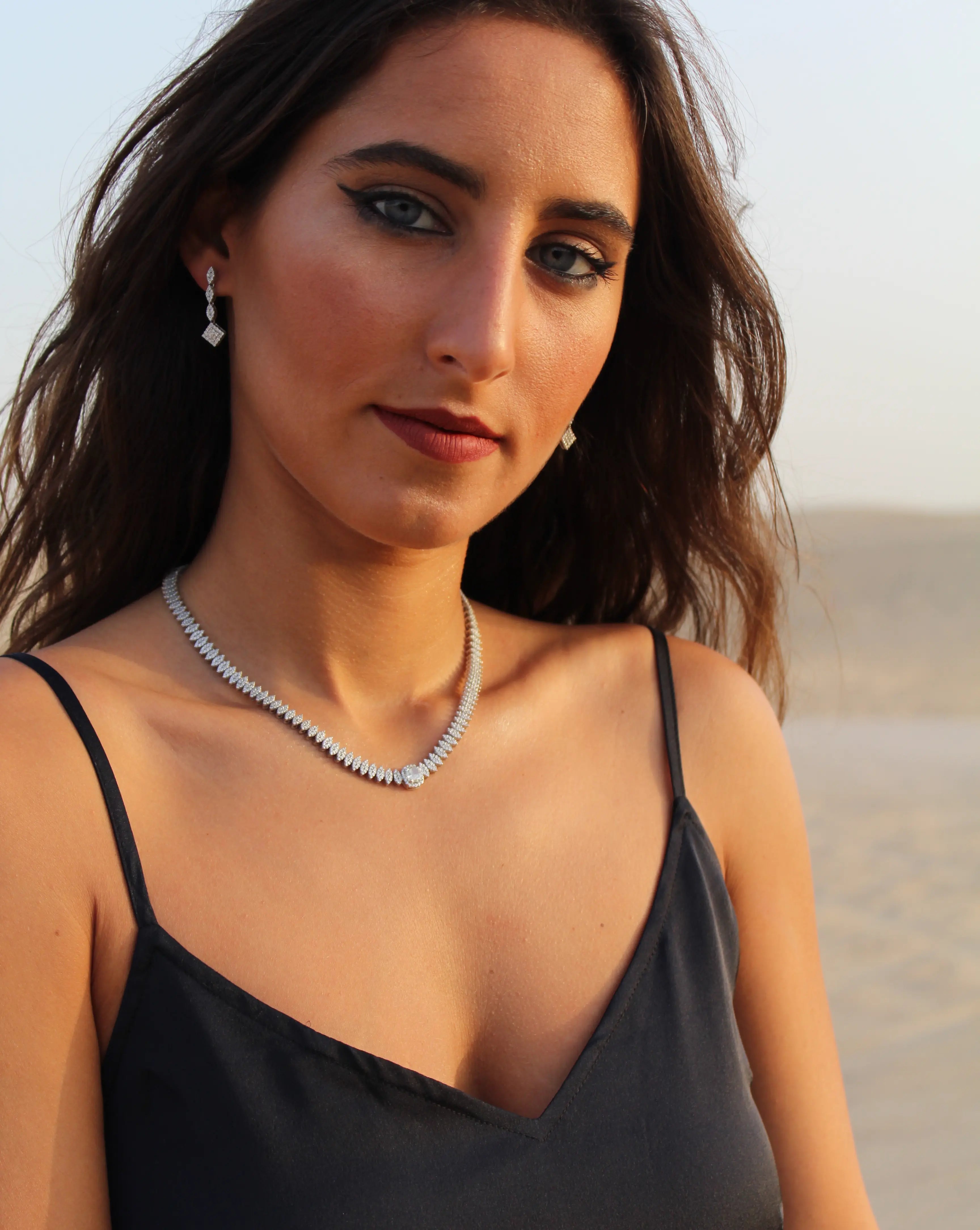 Cushion Marquise Illusion Necklace