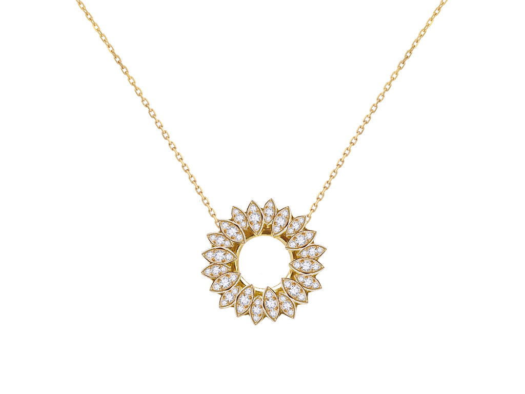 Marquise Diamond Bloom Pendant