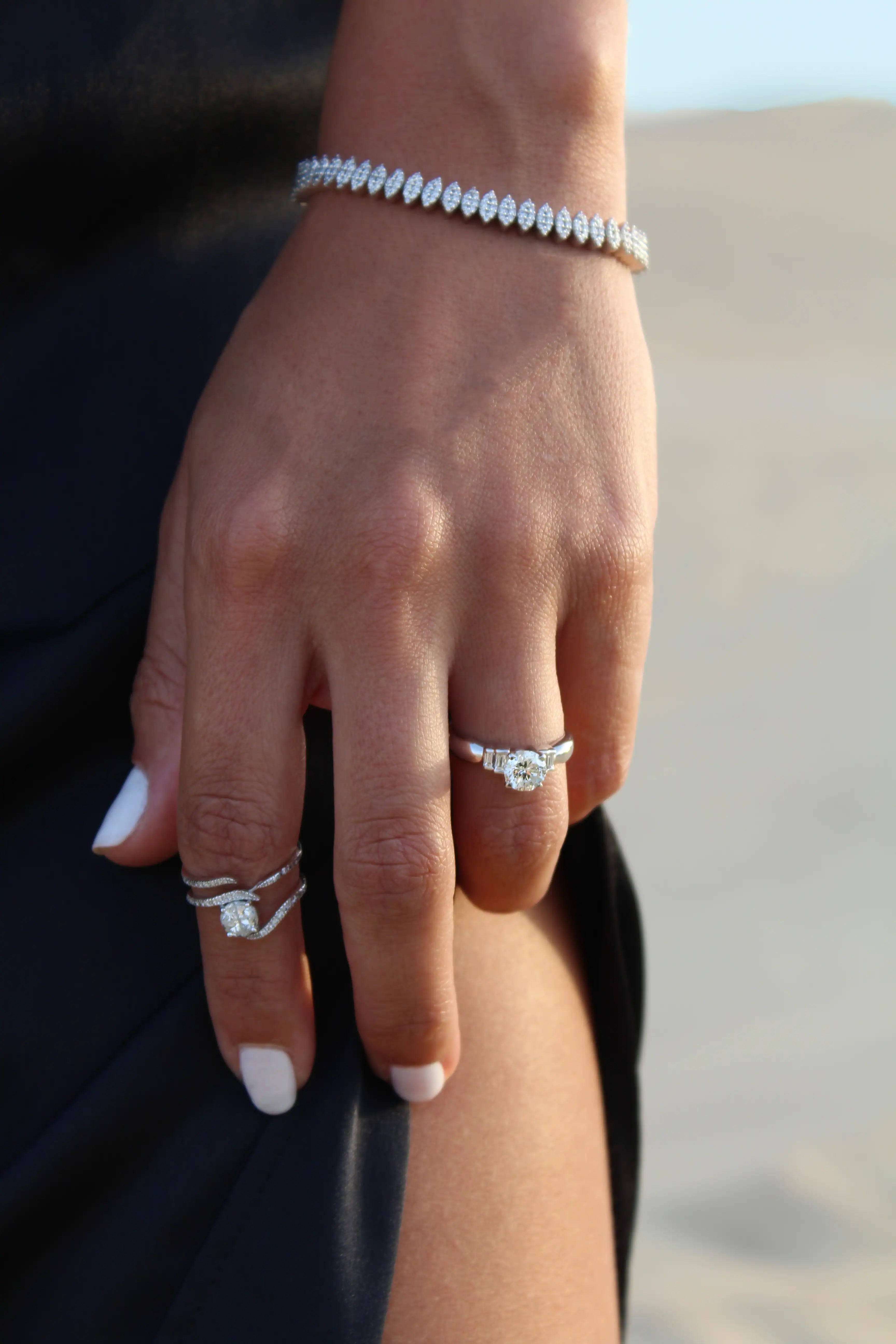 Marquise Illusion Tennis Bracelet