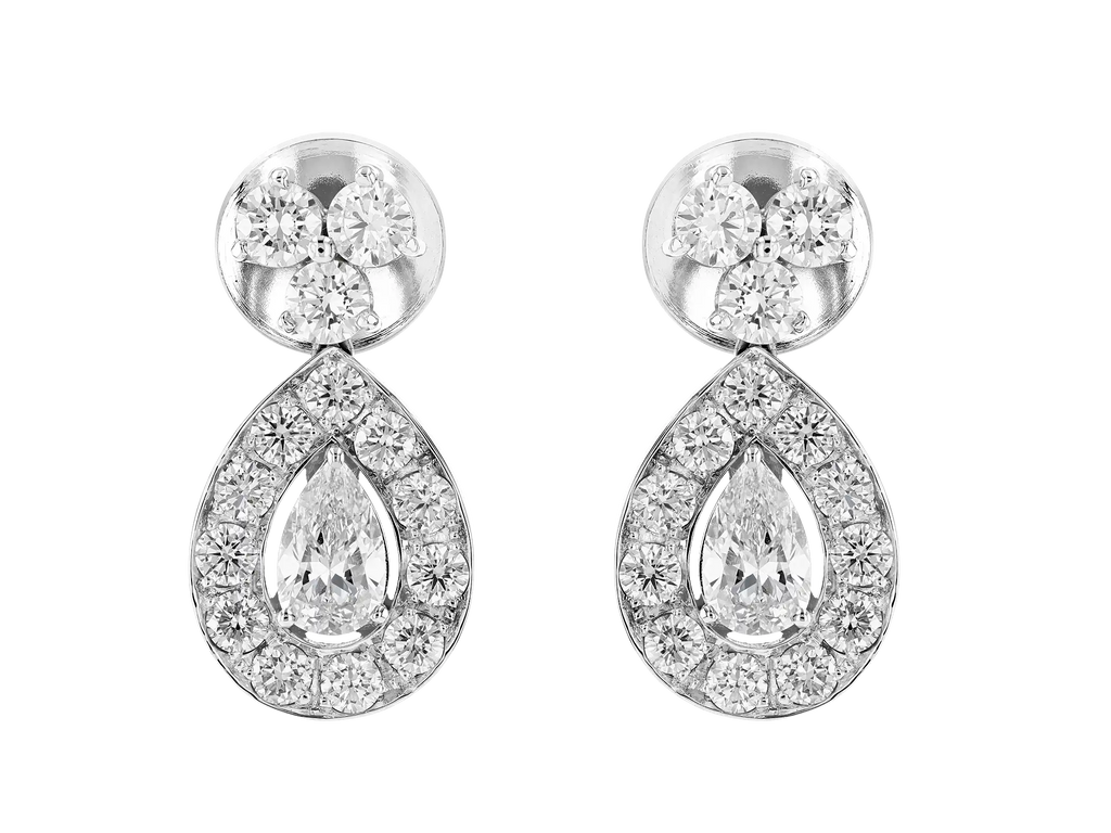 Pansy Diamond Pear Earrings