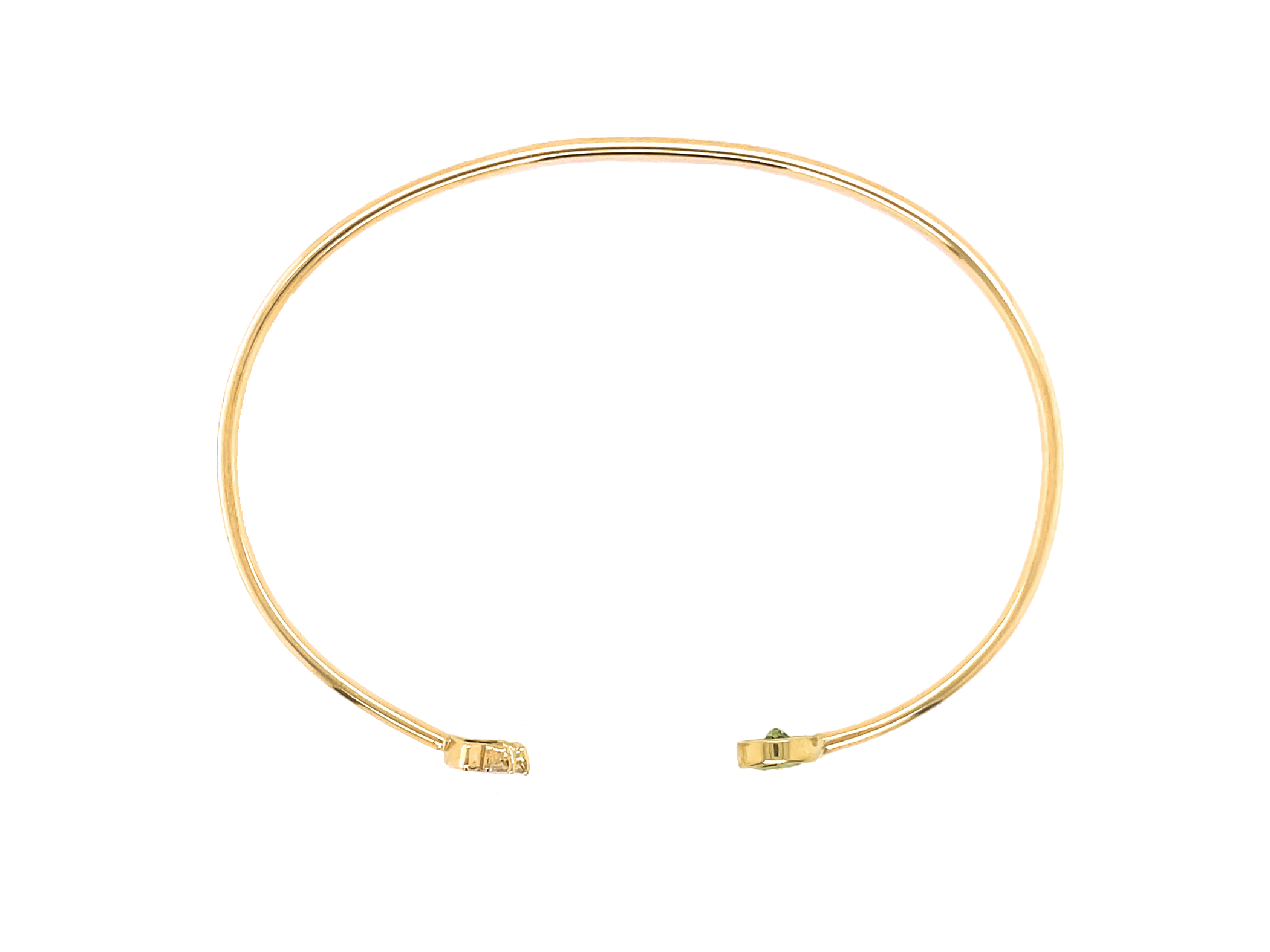 Peridot Sapphire Marquise Bangle
