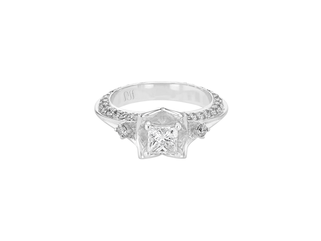 Princess Shield Diamond Solitaire
