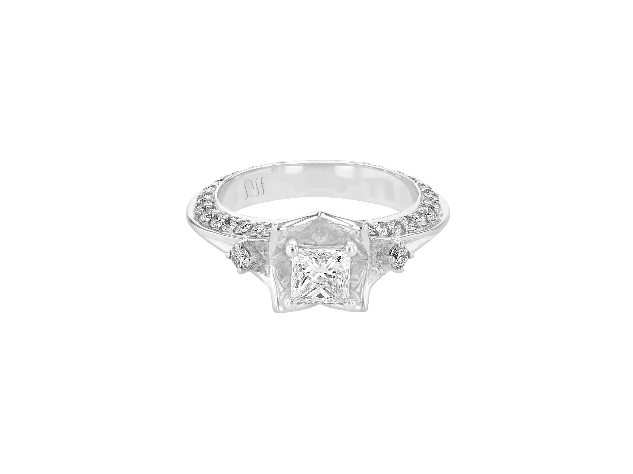 Princess Shield Diamond Solitaire