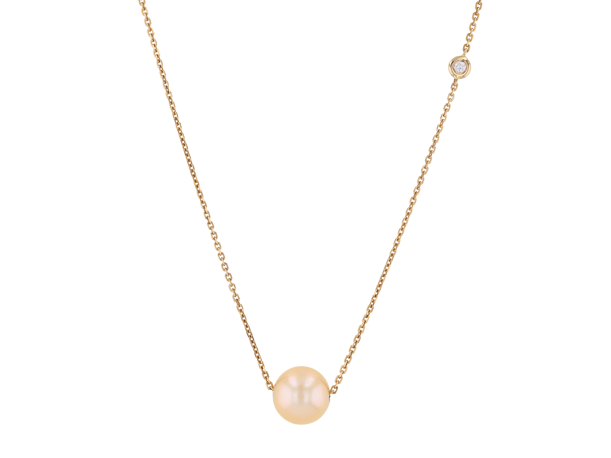 Rosy Pearl Diamond Pendant