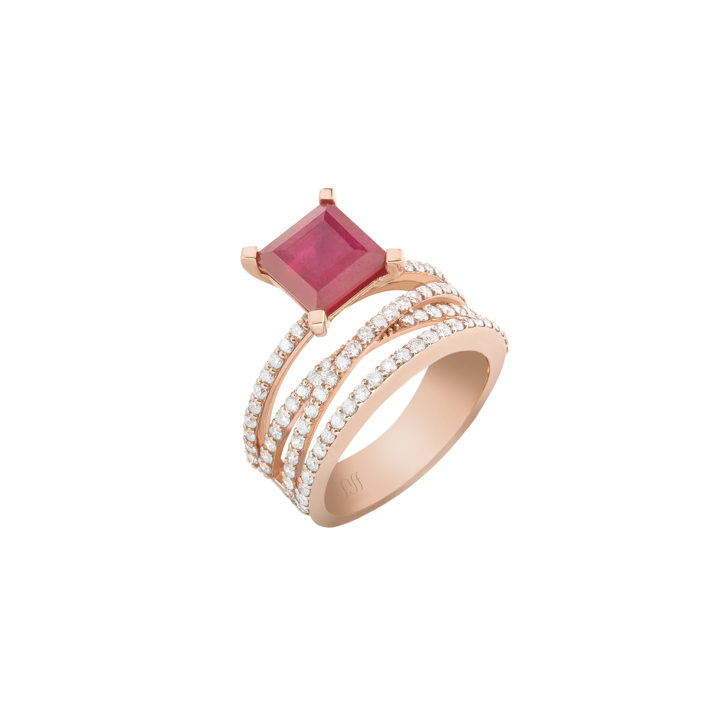 Ruby Diamond Pave Ring