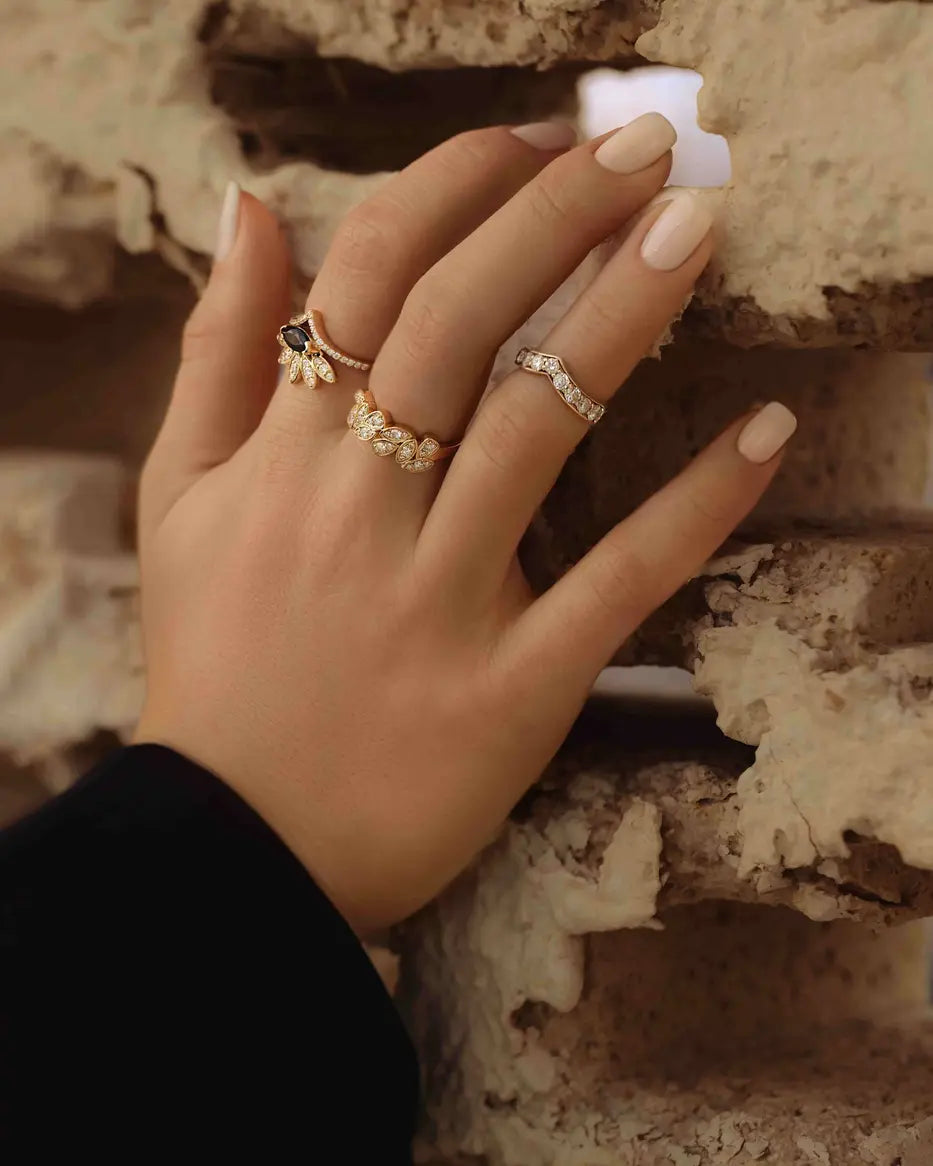 Tourmaline Diamond Bloom Ring