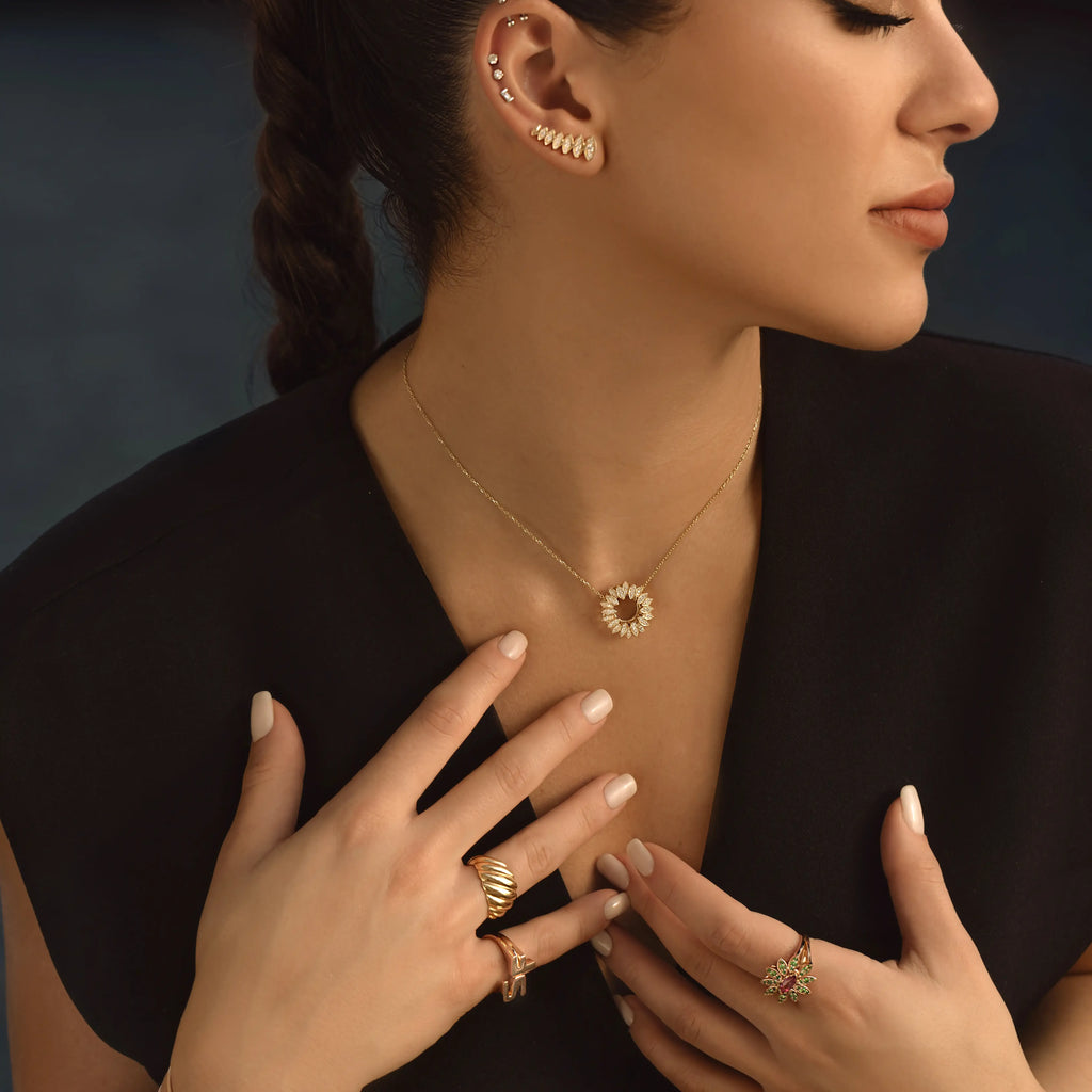 Marquise Diamond Bloom Pendant