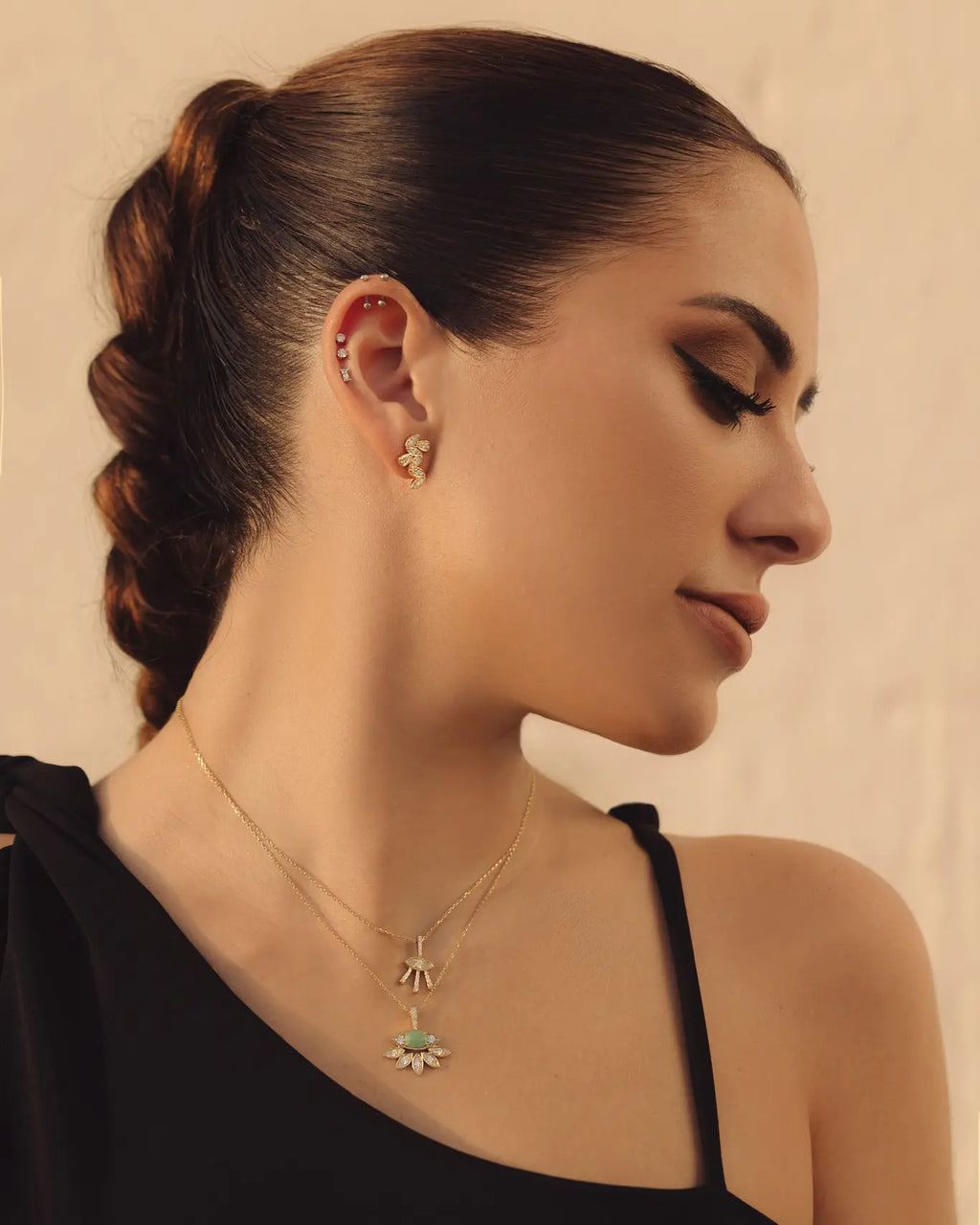 Tribal Diamond Eye Necklace