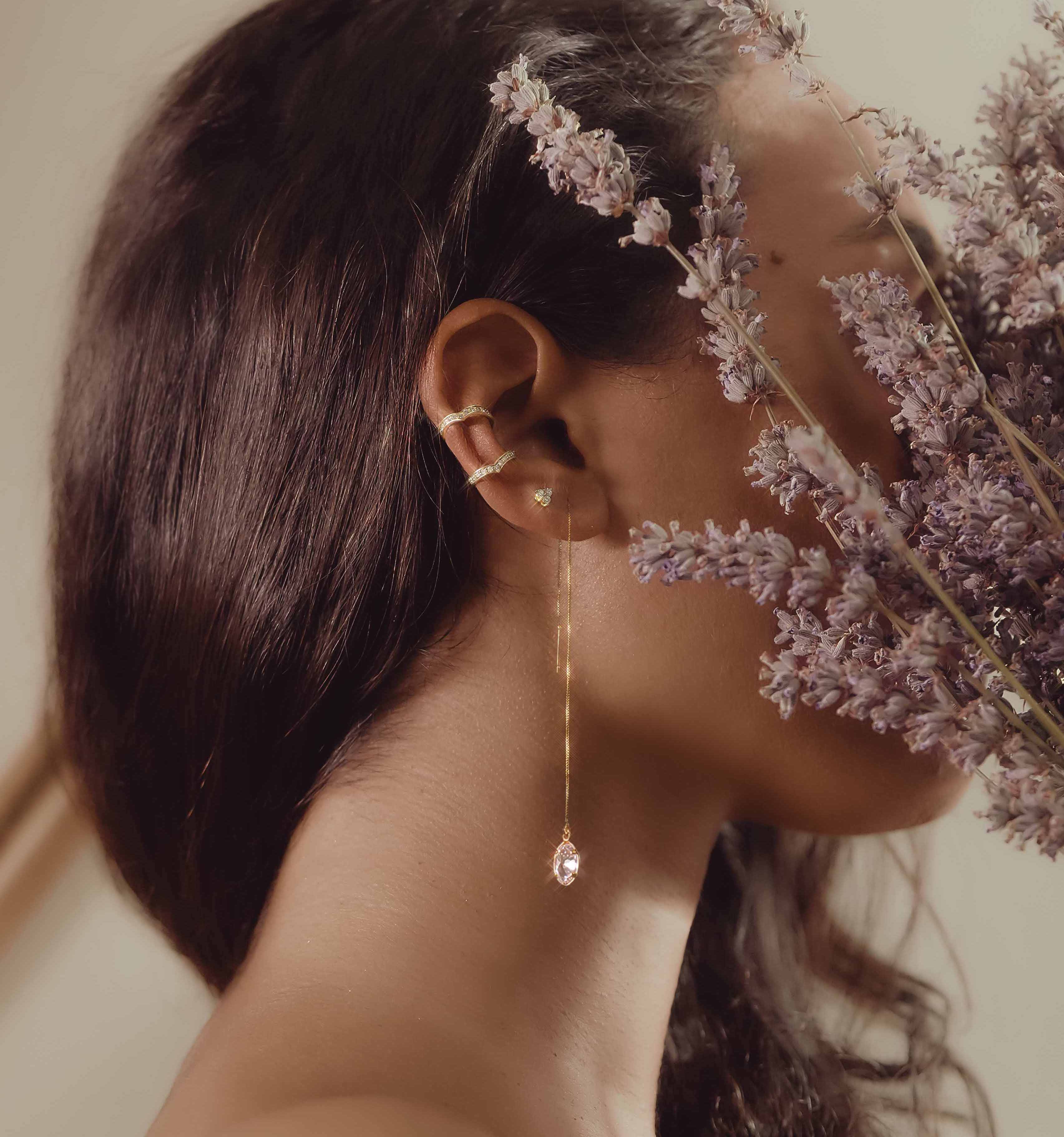 White Topaz Drop Earring