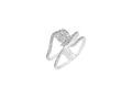 White Twist Illusion Ring