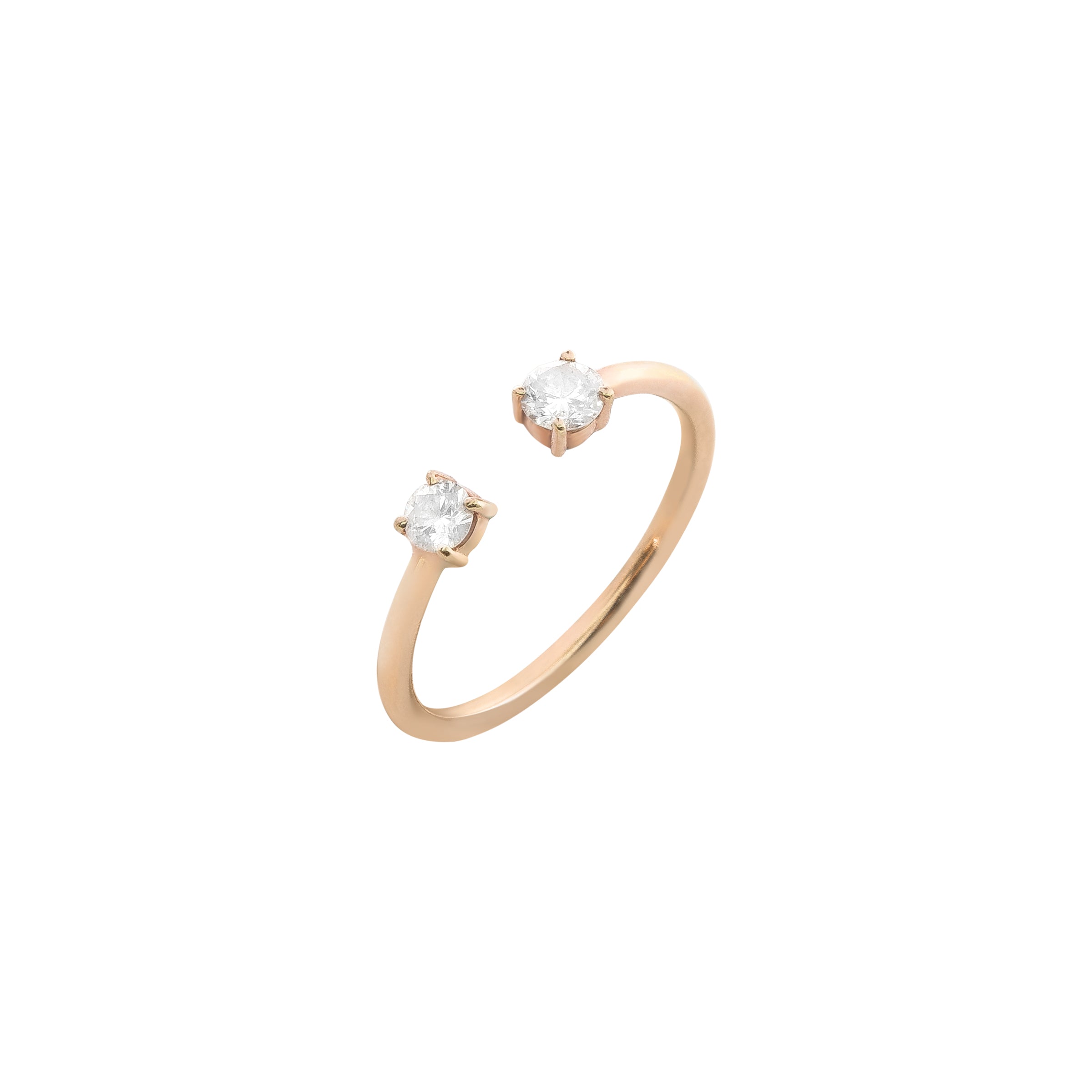 Double Diamond Ring Cuff