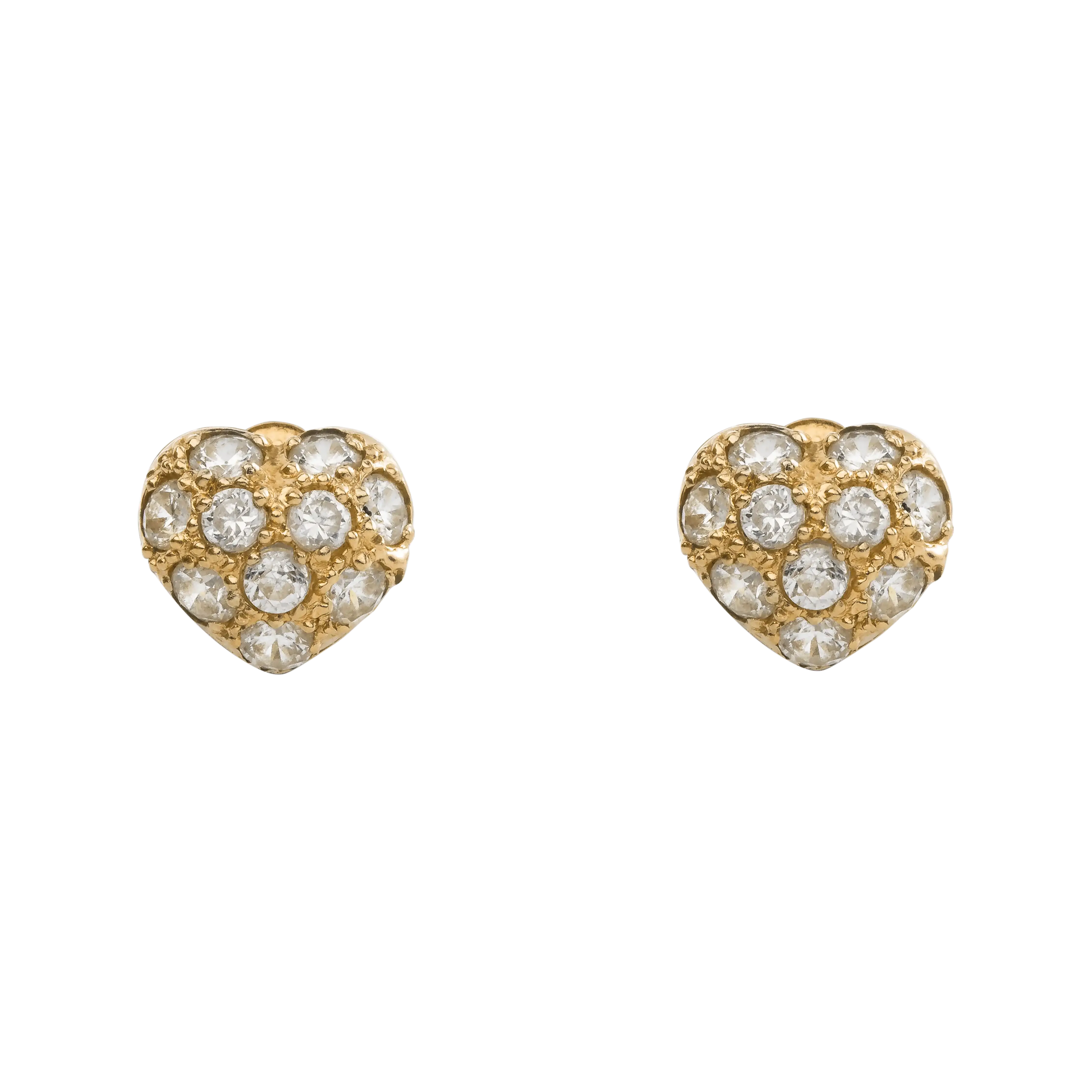 Diamond Cluster Heart Earrings