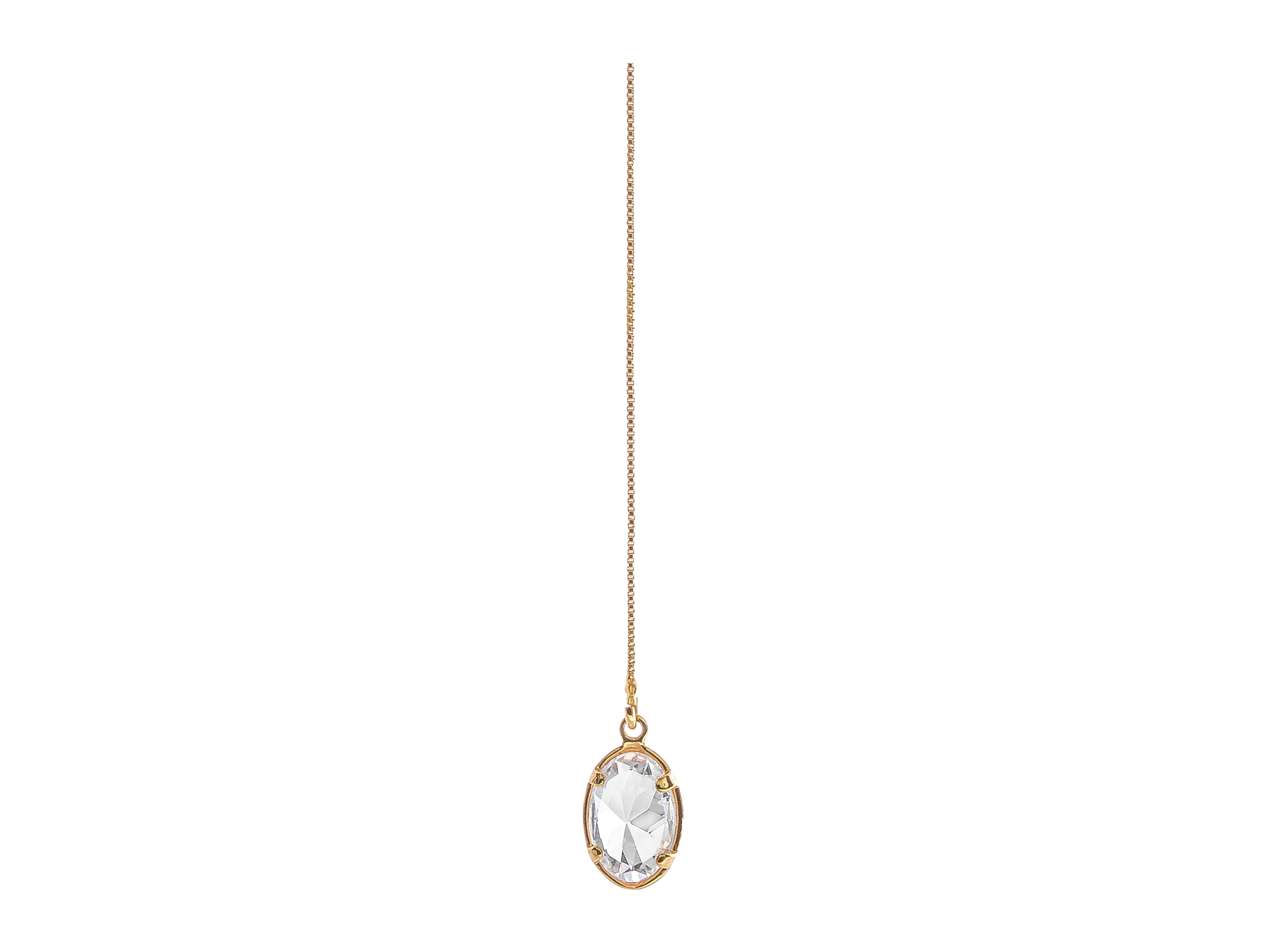 White Topaz Drop Earring