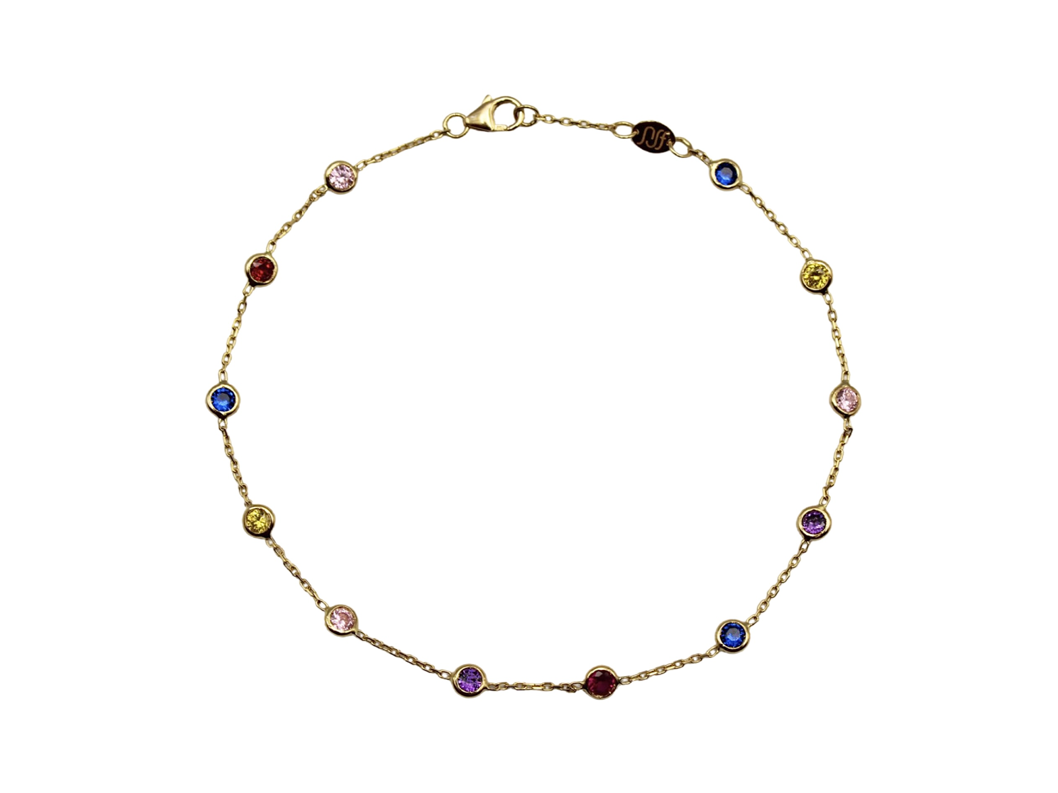 Rainbow Zircon Anklet