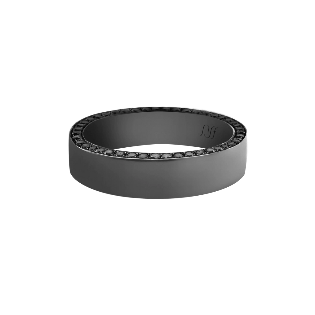 Black on Black Diamond Ring