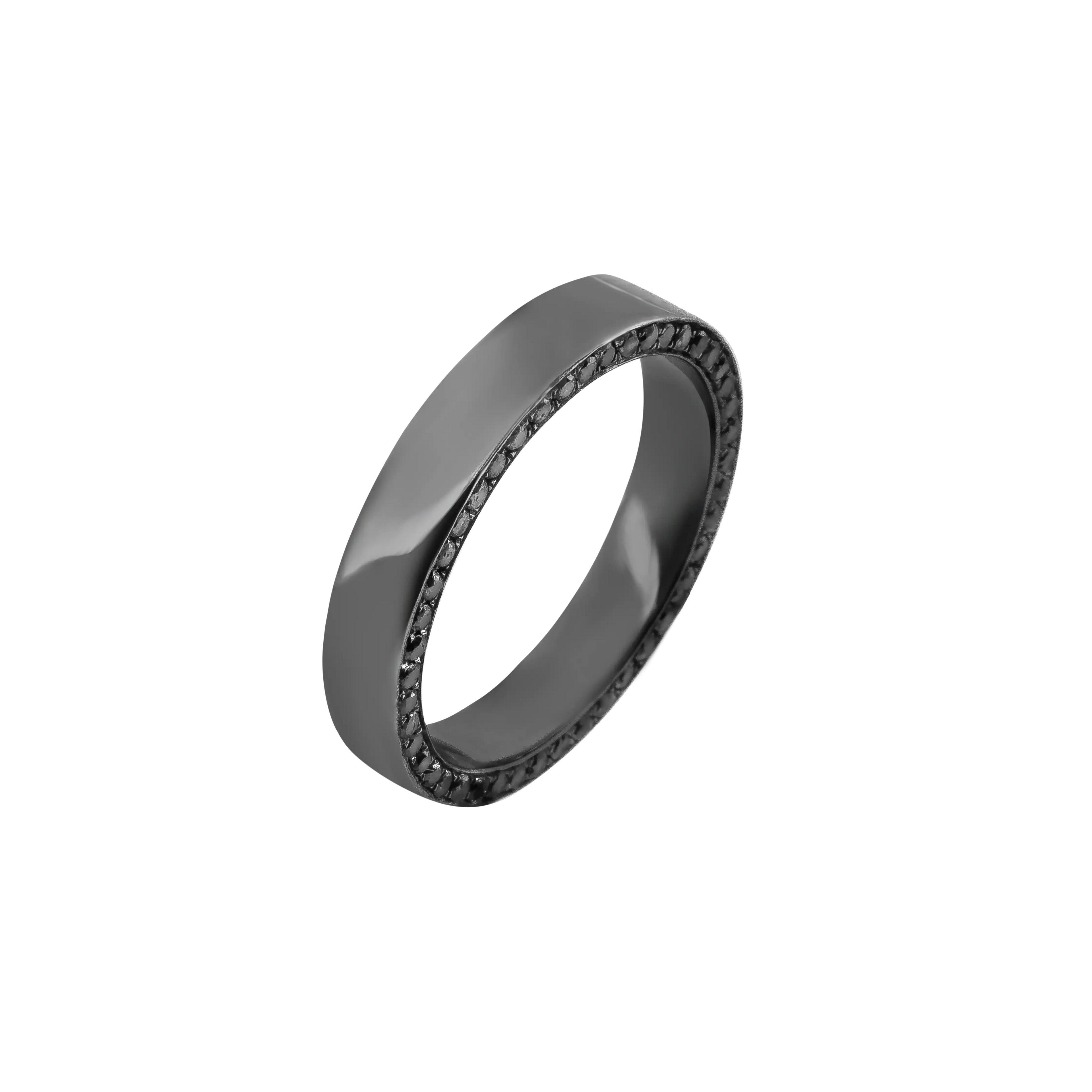 Black on Black Diamond Ring