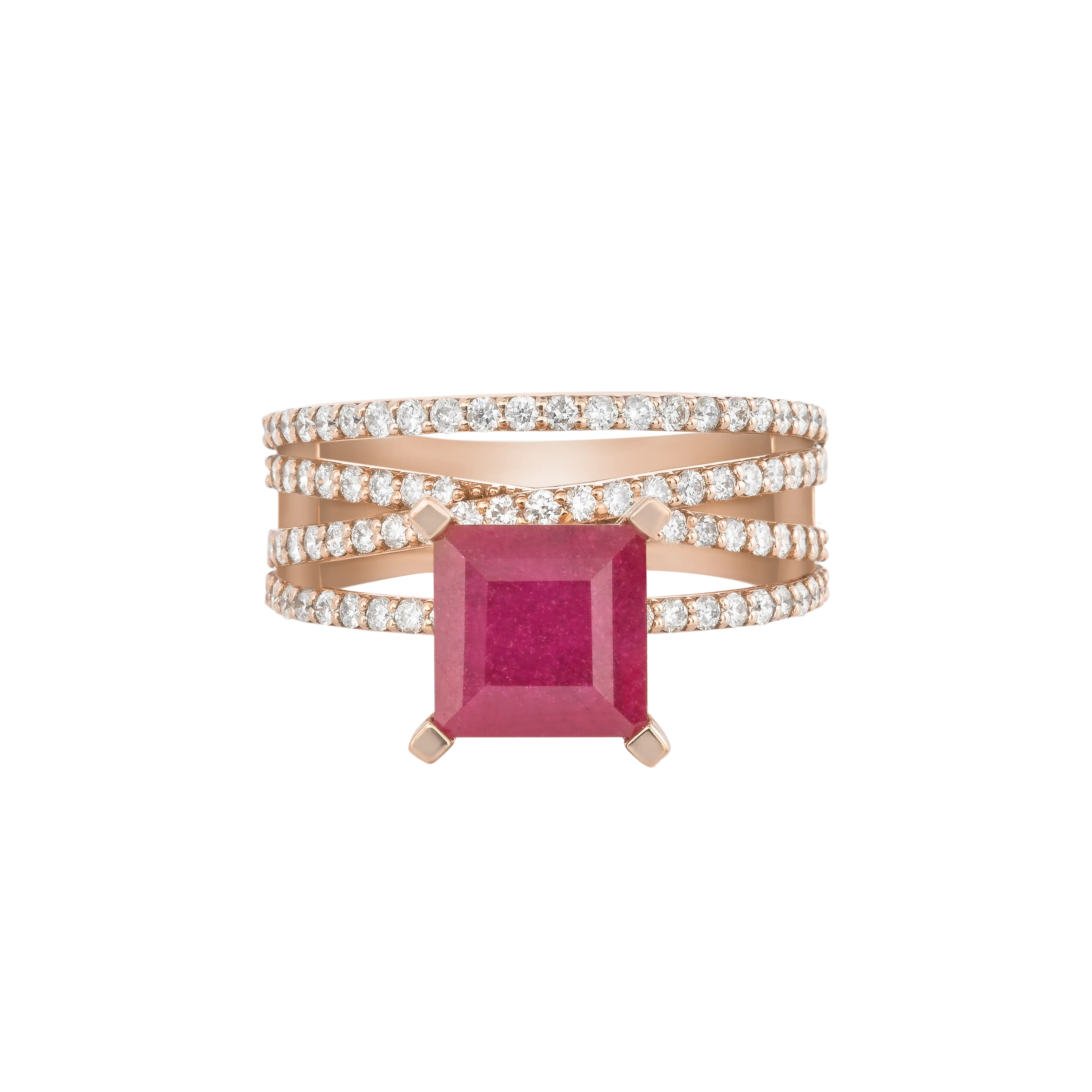 Ruby Diamond Pave Ring