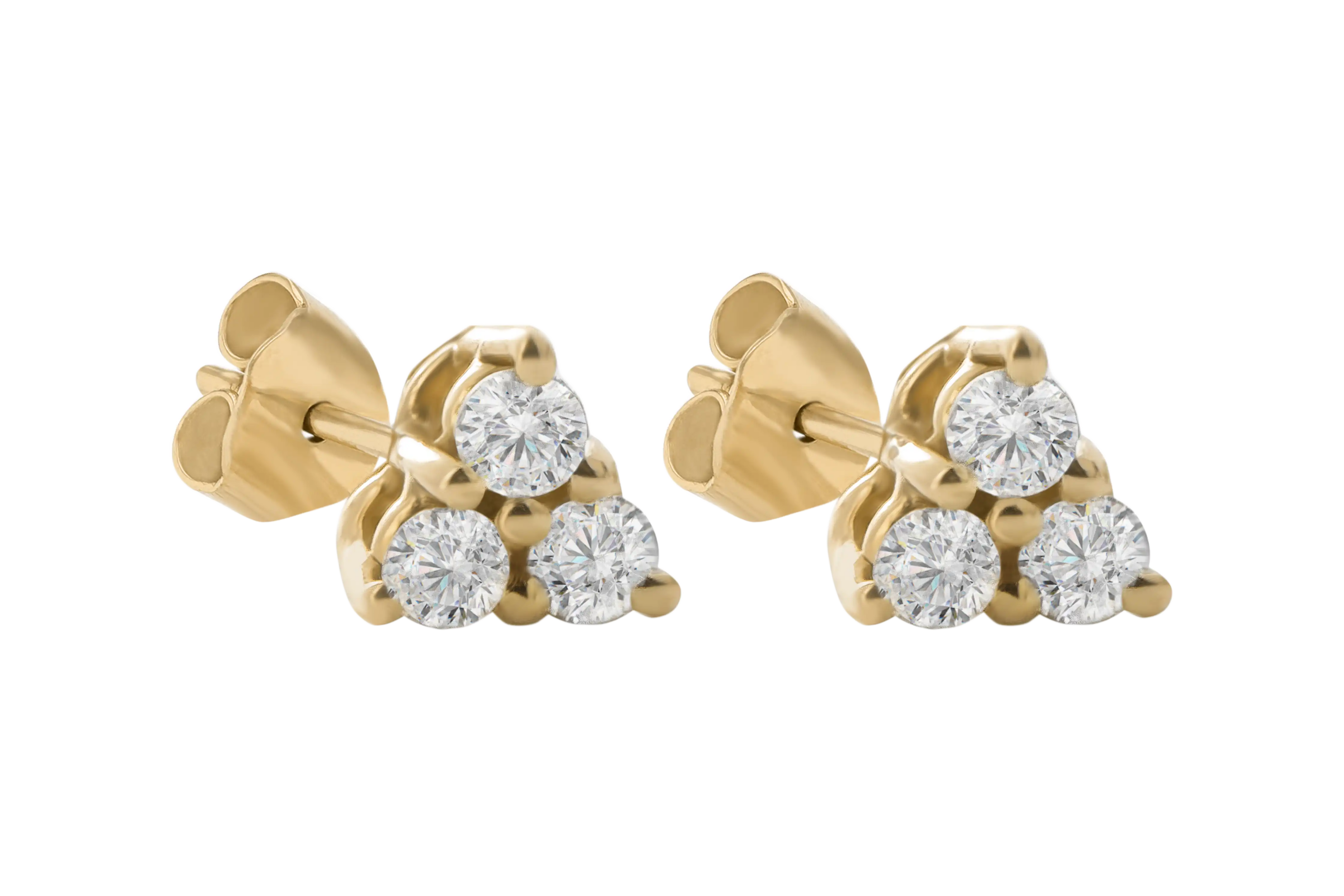 Diamond Trillium Earrings