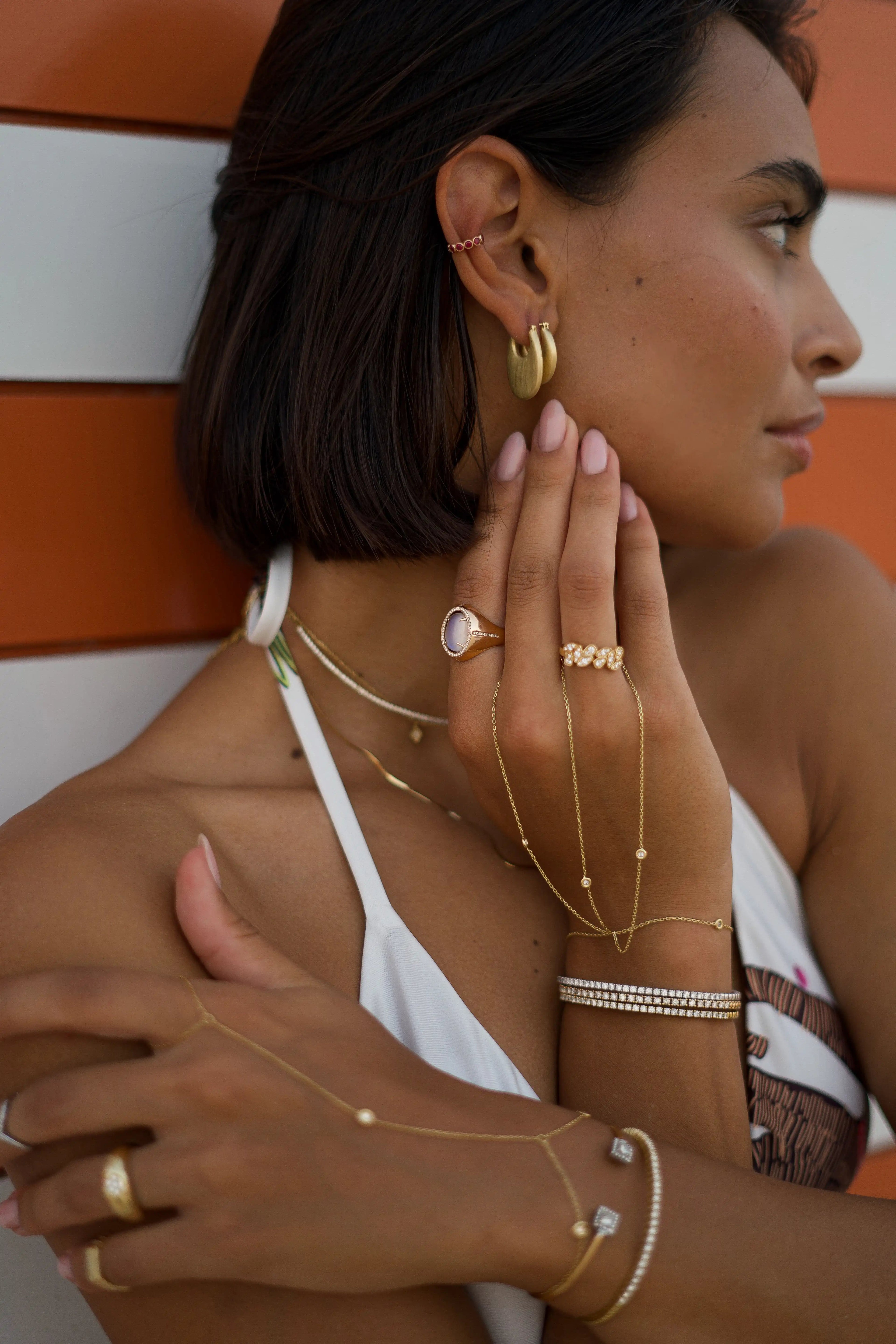 Diamond Leaf Bloom Ring