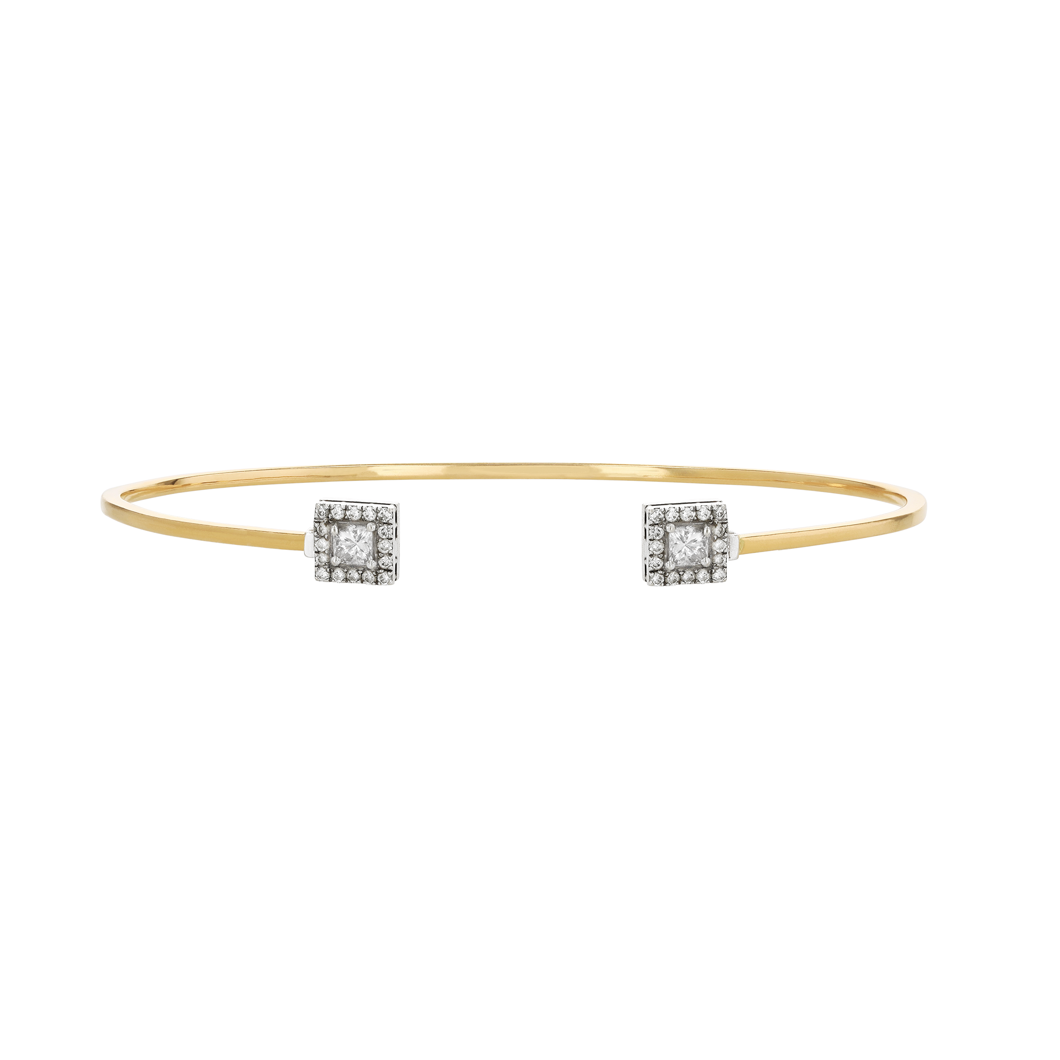 Double Princess Diamond Bangle